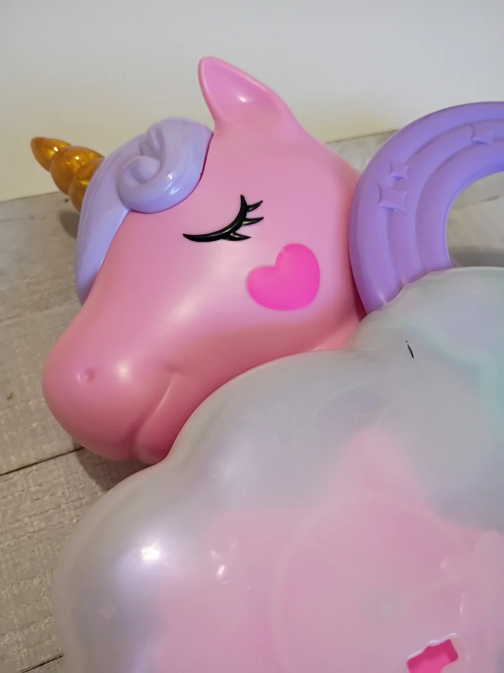2022 Mattel Polly Pocket Rainbow Unicorn Salon Compact Case ONLY - No Figures